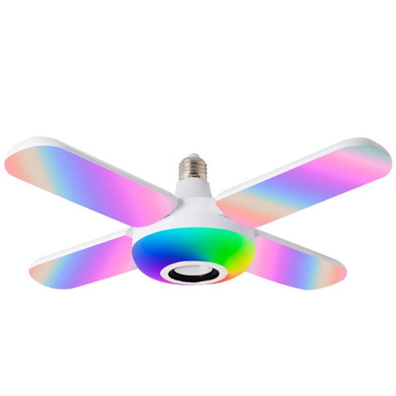 Bec LED cu 4 Brate, Lumina Multicolor, Functie Muzicala Bluetooth si Telecomanda