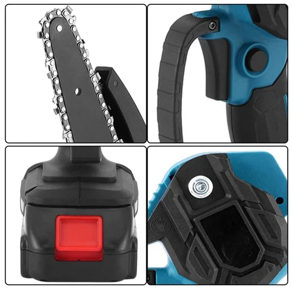 Mini Fierastrau Electric Fara Fir, cu Lant 6 inch si 2 Acumulatori 2000mah, 48 V
