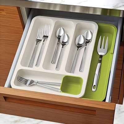 Organizator extensibil de tacamuri pentru sertar