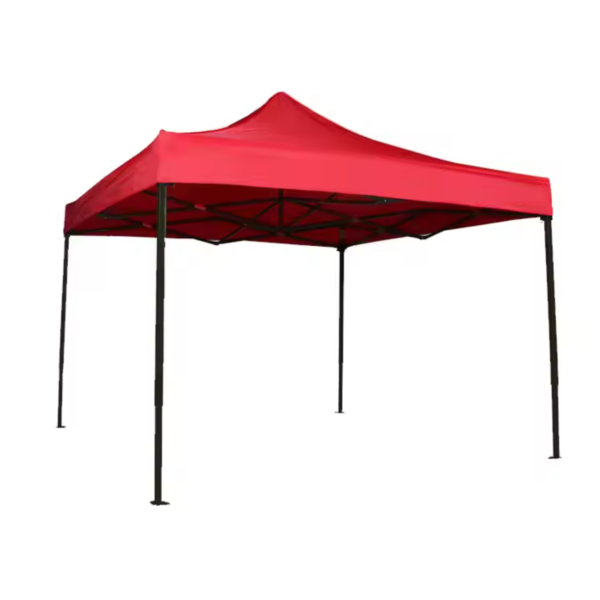 Pavilion Tip Cort Pliabil de Grădină, 3x3m, cu Cadru Metalic