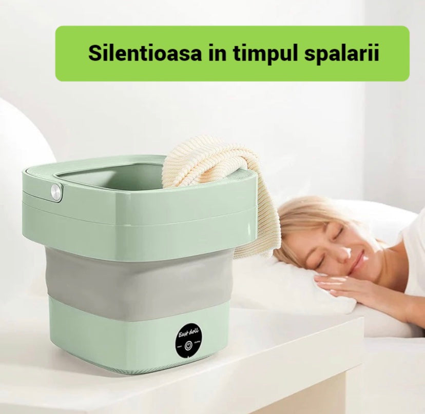 Mașină de Spălat Mini Portabilă – Pliabilă, Ideală pentru Călătorii sau Spații Mici