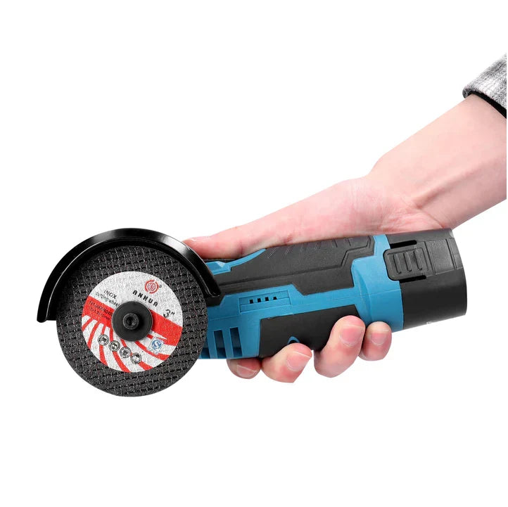 Mini Polizor Unghiular Portabil cu 2 Acumulatori si 2 Discuri, 24V
