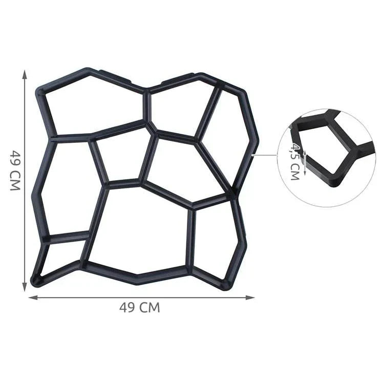 Matrita cu Dale pentru Pavaj Piatra Decorativa, Negru, 32x32x4 cm